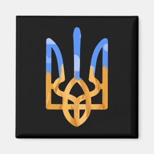Wappen der Ukraine in den Nationalfarben ukrainisc Magnet