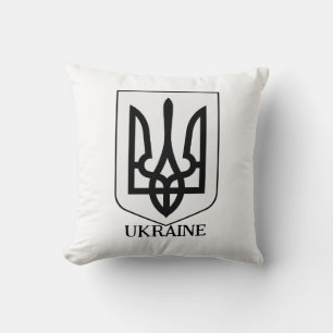 Wappen der Ukraine in minimalistischer Kunst Kissen