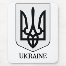 Wappen der Ukraine in minimalistischer Kunst