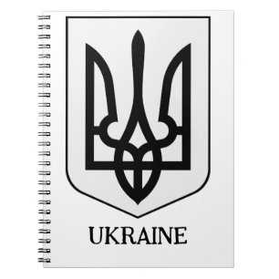 Wappen der Ukraine in minimalistischer Kunst Notizblock