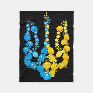 Wappen der Ukraine in Nationalfarbe Ukrainisch P Fleecedecke