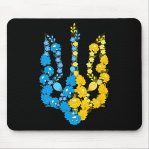 Wappen der Ukraine in Nationalfarben Ukrainisches Mousepad