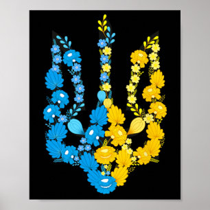 Wappen der Ukraine in Nationalfarben Ukrainisches Poster