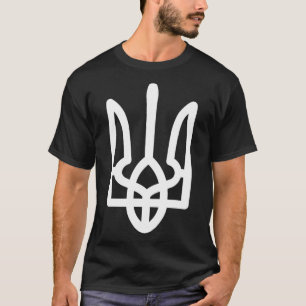 Wappen der Ukraine in Weiß Ukrainische Macht T-Shirt