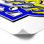 Wappen der Ukraine mit Schwert Poster (Ecke)
