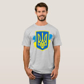 Wappen der Ukraine mit T - Shirt (Vorne ganz)