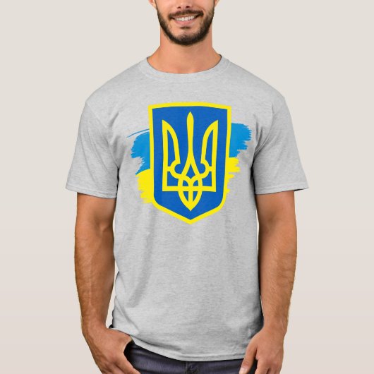 Wappen der Ukraine mit T - Shirt (Vorderseite)