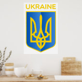 Wappen der Ukraine Poster (Küche)