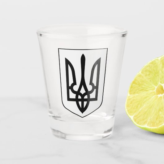 Wappen der Ukraine Schnapsglas (Vorderseite)