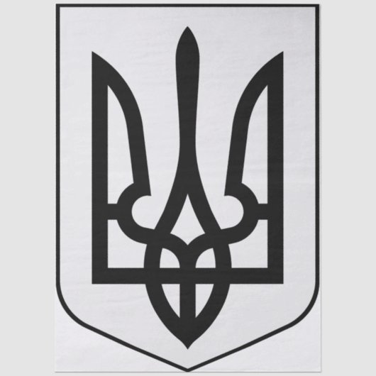 Wappen der Ukraine Seidenpapier (Vorderseite)