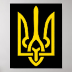 Wappen der Ukraine Tryzub Wolodymyr Selenskyj Poster