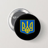 Wappen der Ukraine Ukrainisches Emblem Symbol Button (Vorne & Hinten)