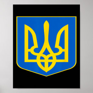 Wappen der Ukraine Ukrainisches Emblem Symbol Poster