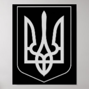 Wappen der ukrainischen Streitkräfte Zolensky Drei Poster