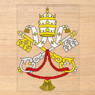 Wappen der Vatikanstadt Acryleinladungen