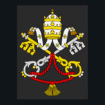 Wappen der Vatikanstadt Poster<br><div class="desc">Wappen der Vatikanstadt</div>