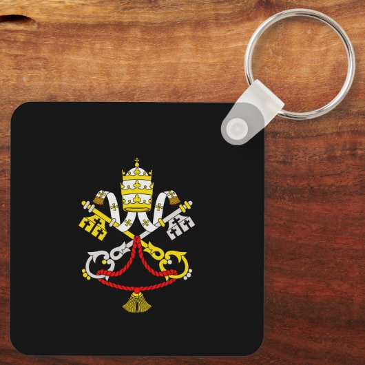 Wappen der Vatikanstadt Schlüsselanhänger (Rückseite)