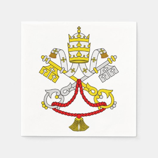 Wappen der Vatikanstadt Serviette (Vorderseite)