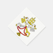 Wappen der Vatikanstadt Serviette (Ecke)