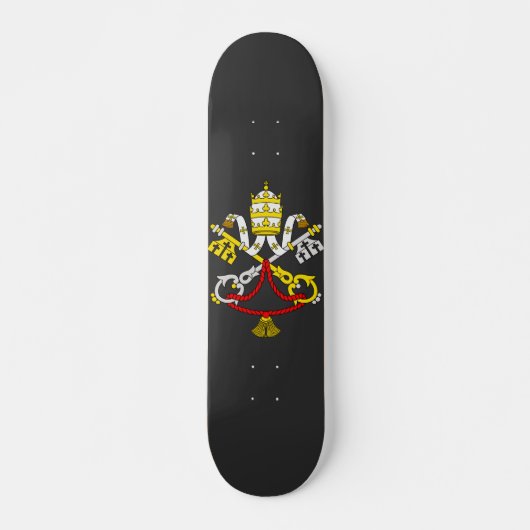 Wappen der Vatikanstadt Skateboard (Vorne)
