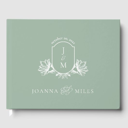 Wappen der Vintagen botanischen Blutkörperchen Gästebuch (Vorderseite)