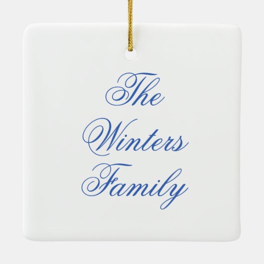 Wappen der Wasserfarbenreiniger Monogram Weihnacht Keramikornament (Rückseite)