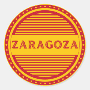 Wappen der Zaragoza City Pride – Spanische Identit Runder Aufkleber