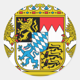 Wappen des Bayern-(Deutschland) Runder Aufkleber
