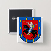 Wappen des Bezirks Vilnius Button (Vorne & Hinten)