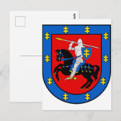 Wappen des Bezirks Vilnius Postkarte (Vorne/Hinten)