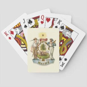 Wappen des Bundesstaates Maine (1870er Jahre) Spielkarten