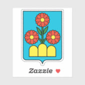 Wappen des Castello von Montegiardino Aufkleber (Blatt)