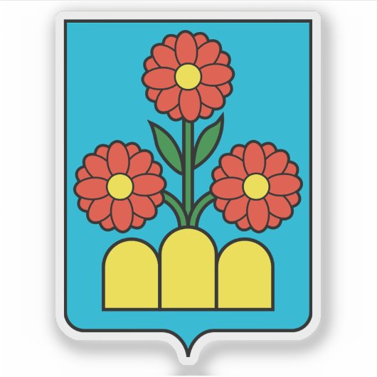 Wappen des Castello von Montegiardino Aufkleber (Vorderseite)