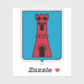 Wappen des Castello von Serravalle Aufkleber (Blatt)