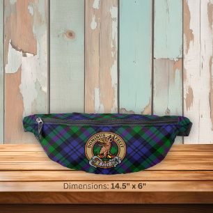 Wappen des Clan Baird über Tartan Bauchtasche