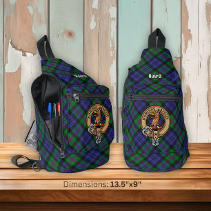 Wappen des Clan Baird über Tartan Crossbody Bag
