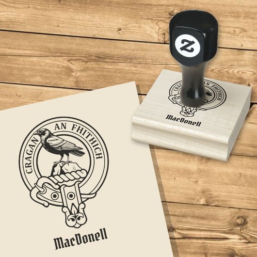 Wappen des Clan MacDonell of Glengarry Gummistempel