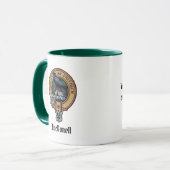 Wappen des Clan MacDonell of Glengarry über Tartan Tasse (Vorderseite Links)