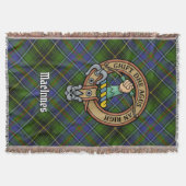Wappen des Clan MacInnes über Tartan Decke (Vorderseite)