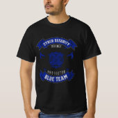 Wappen des Cyber Security Blue Team Defender T-Shirt (Vorderseite)