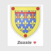 Wappen des Departements Pas-de-Calais Aufkleber (Blatt)