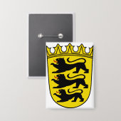Wappen des deutschen Staat Baden-Württemberg Button (Vorderseite/Rückseite)