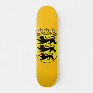 Wappen des deutschen Staat Baden-Württemberg Skateboard