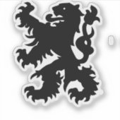 Wappen des flämischen Löwen Aufkleber (Vorderseite)