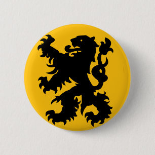 Wappen des flämischen Löwen Button