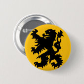 Wappen des flämischen Löwen Button (Vorne & Hinten)