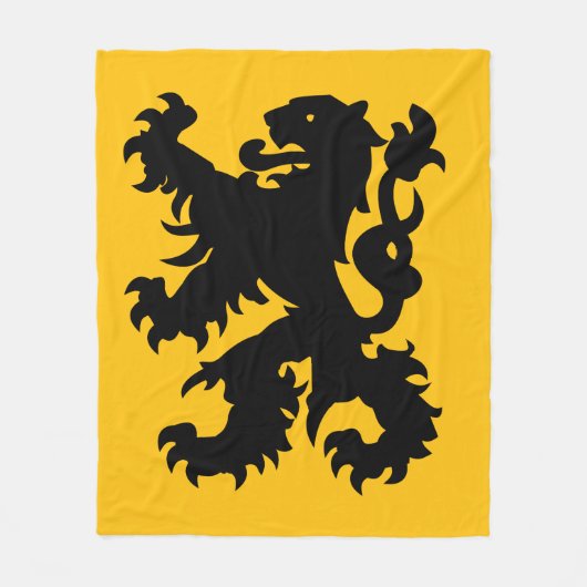 Wappen des flämischen Löwen Fleecedecke (Vorderseite)