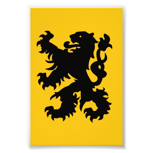 Wappen des flämischen Löwen Fotodruck (Vorne)