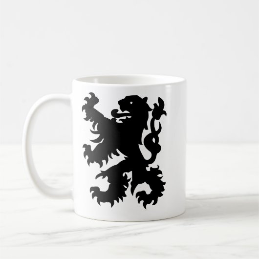 Wappen des flämischen Löwen Kaffeetasse (Links)