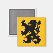 Wappen des flämischen Löwen Magnet (Vorderseite/Rückseite)